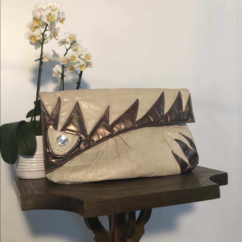 Funky Vintage Metallic Oversized Clutch